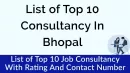 List Of Top 10 Consultancy In Bhopal
